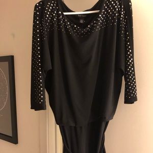 Black belted dress NWT WHBM